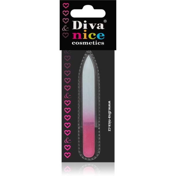 Diva & Nice Cosmetics Accessories стъклена пила за нокти малък Pink