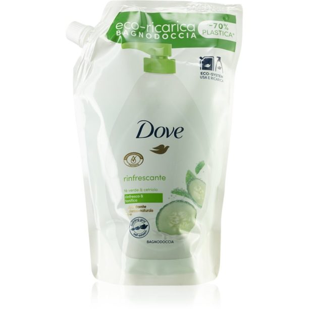 Dove Go Fresh Cucumber & Green Tea Гел за душ и вана пълнител 720 мл.