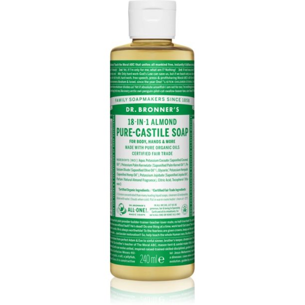 Dr. Bronner’s Almond течен универсален сапун 240 мл.