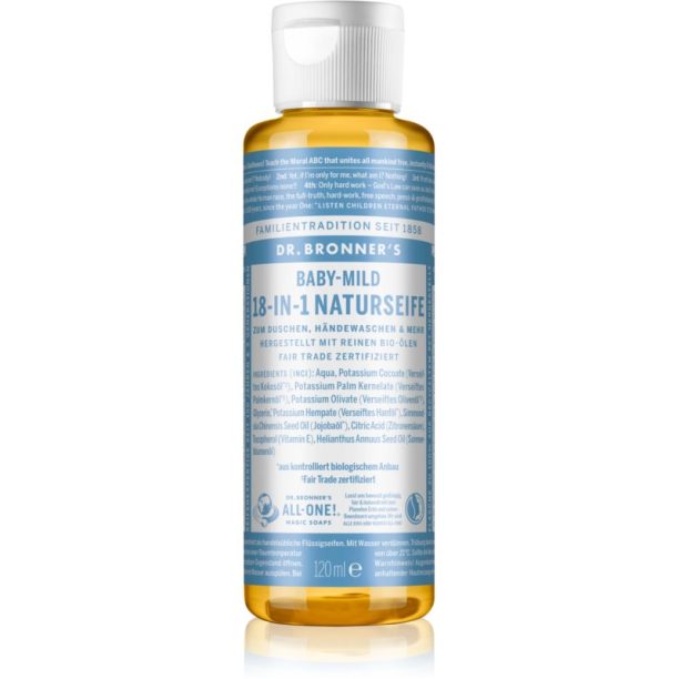 Dr. Bronner’s Baby-Mild течен универсален сапун без парфюм 120 мл.