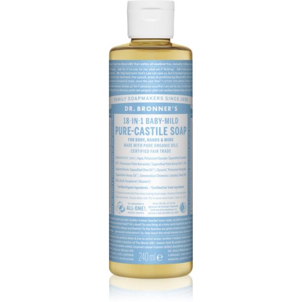 Dr. Bronner’s Baby-Mild течен универсален сапун без парфюм 240 мл.