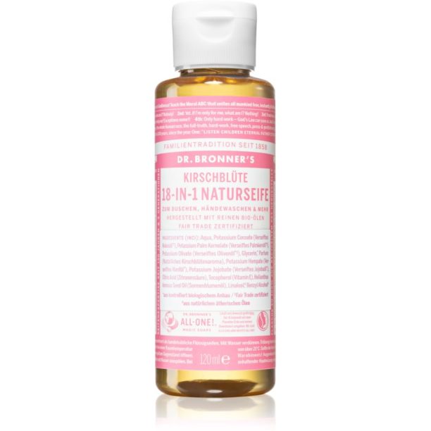 Dr. Bronner’s Cherry Blossom 18-in-1 Liquid Soap течен универсален сапун 120 мл. на ниска цена