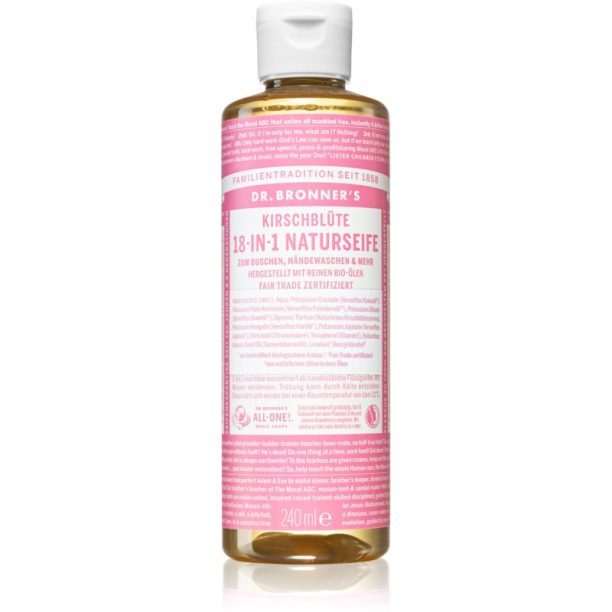 Dr. Bronner’s Cherry Blossom 18-in-1 Liquid Soap течен универсален сапун 240 мл. на ниска цена