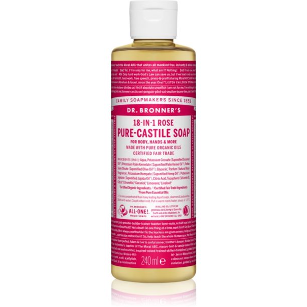 Dr. Bronner’s Rose течен универсален сапун 240 мл.