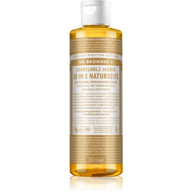 Dr. Bronner’s Sandalwood & Jasmine течен универсален сапун 240 мл. на ниска цена