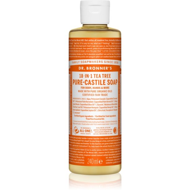 Dr. Bronner’s Tea Tree течен универсален сапун 240 мл. на ниска цена