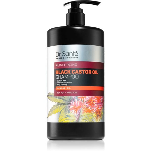 Dr. Santé Black Castor Oil подсилващ шампоан за нежно измиване 1000 мл.