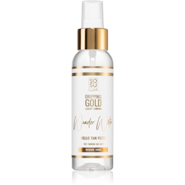 Dripping Gold Wonder Water Hello Tan автобронзираща мъгла за лице Medium - Dark 100 мл.