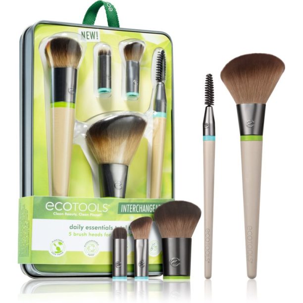 EcoTools Interchangeables™ Daily Essentials комплкет четки с калъф 5 бр. на ниска цена