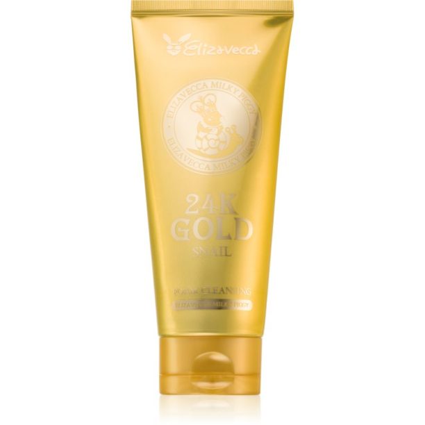 Elizavecca Milky Piggy 24K Gold Snail Cleansing Foam нежна почистваща пяна 180 мл.