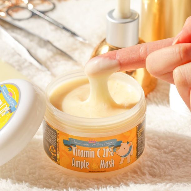 Elizavecca Milky Piggy Vitamin C 21% Ample Mask хидратираща и озаряващ маска за уморена кожа 100 гр. купи на топ цена