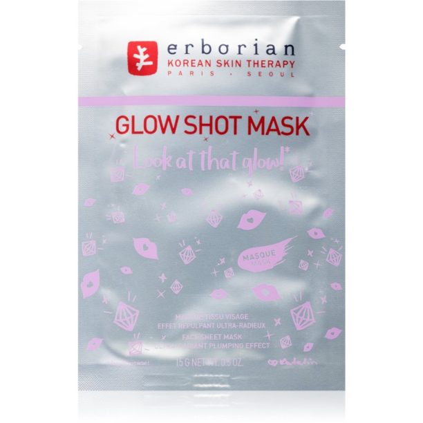 Erborian Shot Mask Look at that glow! озаряваща платнена маска 15 гр.