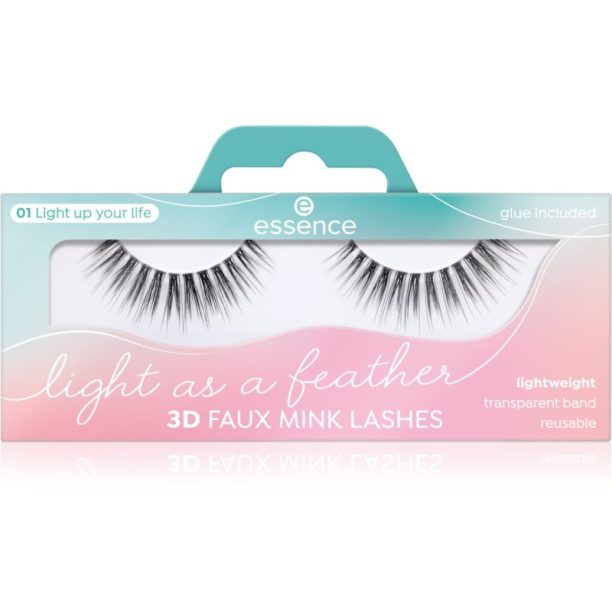 Essence Light as a feather 3D faux mink изкуствени мигли 01 Light Up Your Life 2 бр.