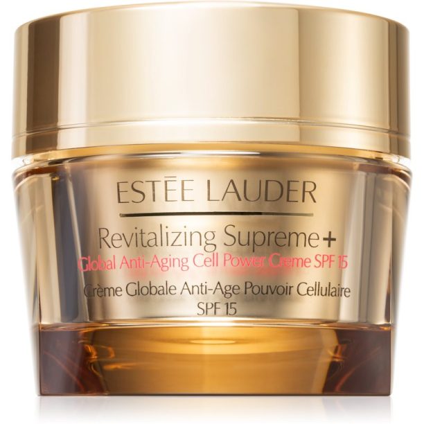 Estée Lauder Revitalizing Supreme+ Global Anti-Aging Cell Power Creme SPF 15 мултифункционален противобръчков крем с екстракт от моринга SPF 15 50 мл. на ниска цена