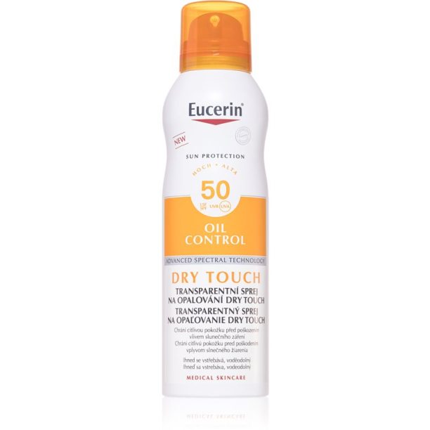 Eucerin Sun Protection транспарентен слънцезащитен спрей SPF 50 200 мл.