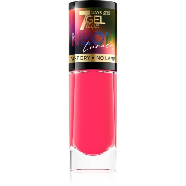 Eveline Cosmetics 7 Days Gel Laque Neon Lunacy неонов лак за нокти цвят 82 8 мл.