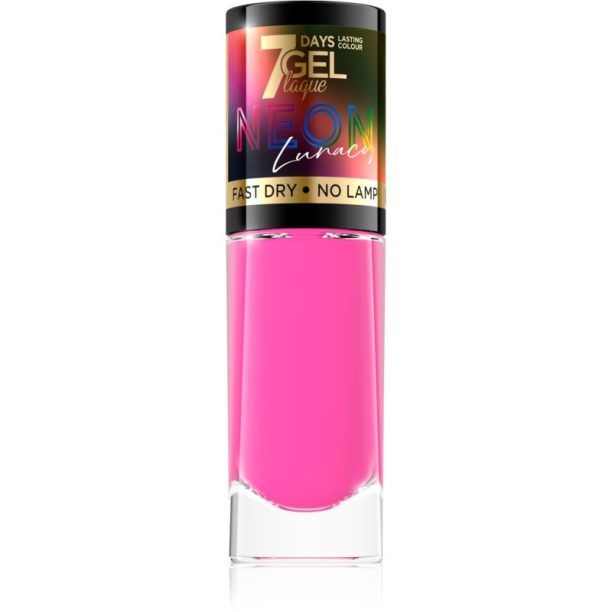 Eveline Cosmetics 7 Days Gel Laque Neon Lunacy неонов лак за нокти цвят 83 8 мл.