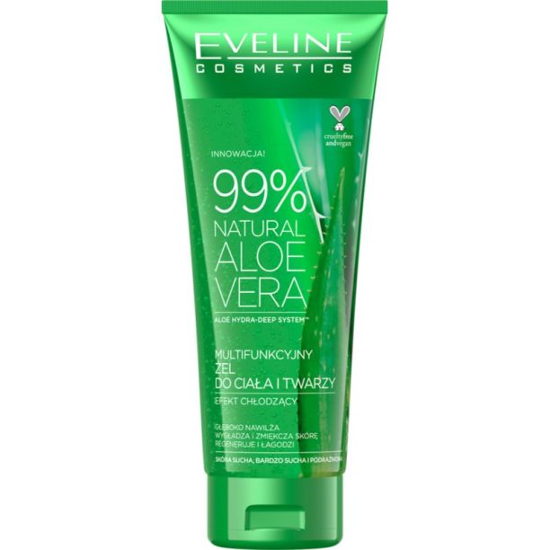 Eveline Cosmetics 99% Natural Aloe Vera хидратиращ гел за лице и тяло 250 мл.