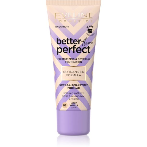 Eveline Cosmetics Better than Perfect фон дьо тен с хидратиращ ефект цвят 02 Light Vanilla Warm 30 мл. на ниска цена