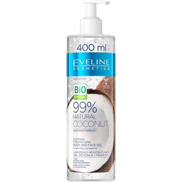 Eveline Cosmetics Bio Organic Natural Coconut успокояващ гел за чувствителна кожа 400 мл. на ниска цена