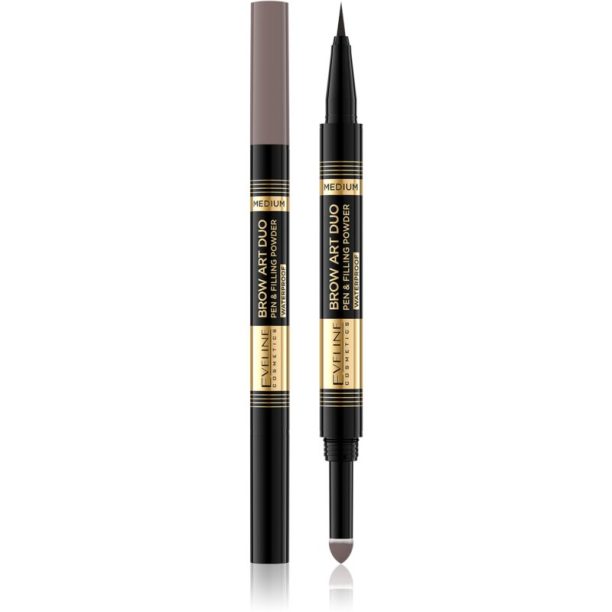 Eveline Cosmetics Brow Art Duo двустранен молив за вежди цвят Medium 8 гр.