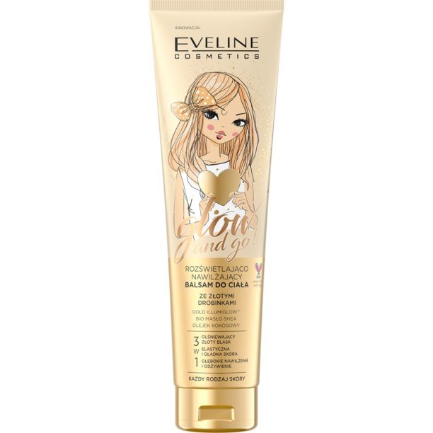 Eveline Cosmetics Glow & Go хидратиращ балсам за тяло 150 мл.