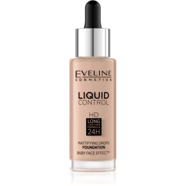 Eveline Cosmetics Liquid Control течен фон дьо тен с пипета цвят 025 Light Rose 32 мл. на ниска цена