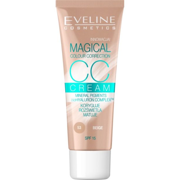 Eveline Cosmetics Magical Colour Correction CC крем SPF 15 цвят 53 Beige 30 мл. на ниска цена