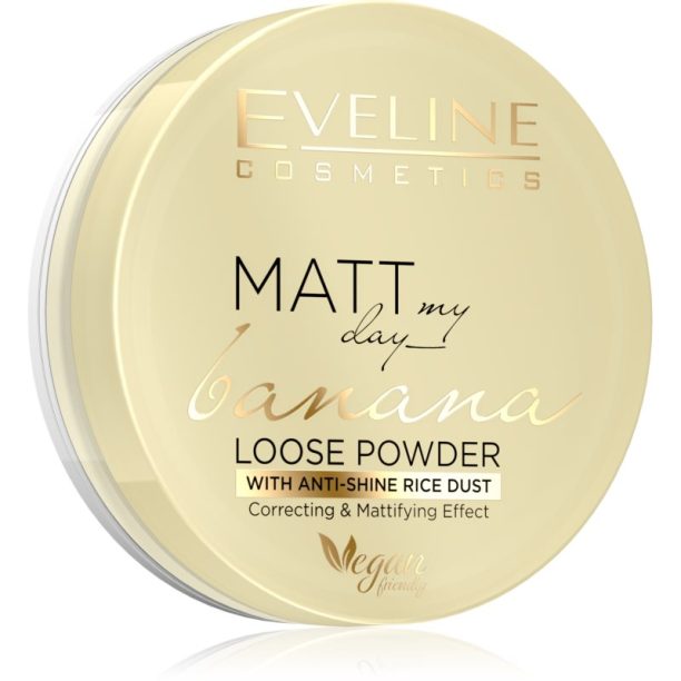 Eveline Cosmetics Matt My Day фиксираща пудра с матиращ ефект цвят Banana 6 гр. на ниска цена