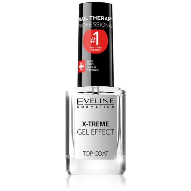 Eveline Cosmetics Nail Therapy X-treme Gel Effect покривен лак за нокти за блясък 12 мл.