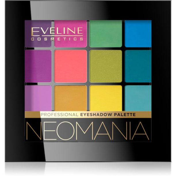 Eveline Cosmetics Neon палитра сенки за очи 12 гр.