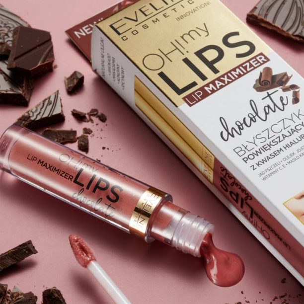 Eveline Cosmetics OH! my LIPS Lip Maximizer блясък за устни  с пчелна отрова цвят Chocolate 4