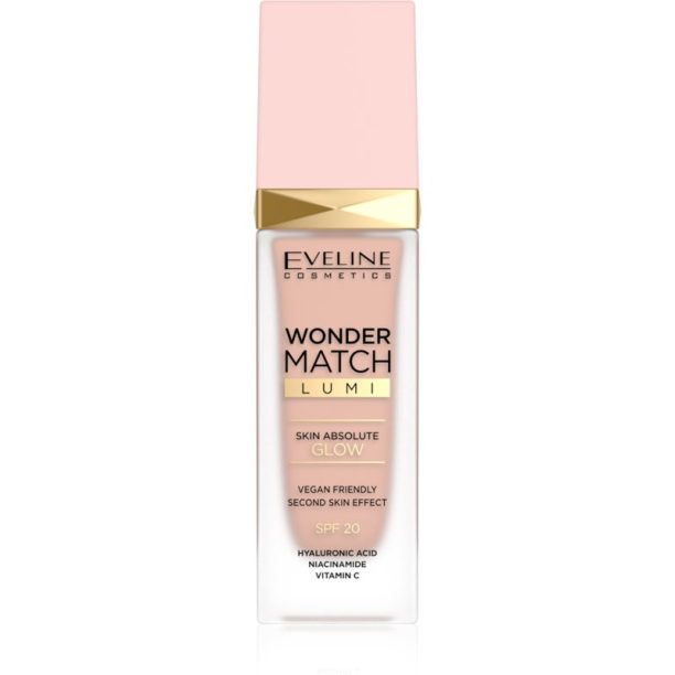 Eveline Cosmetics Wonder Match Lumi хидратиращ фон дьо тен с изглаждащ ефект SPF 20 цвят 10 Vanilla Warm 30 мл. на ниска цена