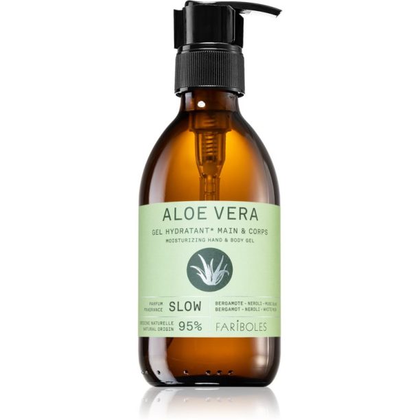 FARIBOLES Green Aloe Vera Slow хидратиращ гел за ръце и тяло 240 мл.