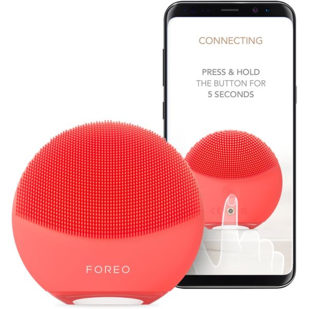 FOREO LUNA™4 Mini уред за почистване на лице Coral на ниска цена