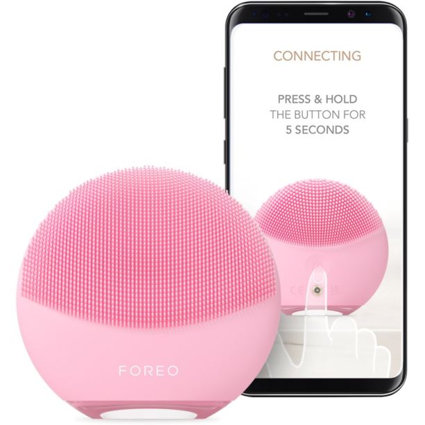 FOREO LUNA™4 Mini уред за почистване на лице Pearl Pink купи на топ цена