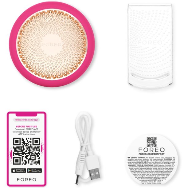 FOREO UFO™ 3 5-in-1 звуков уред за ускоряване ефекта на маските за лице Fuchsia 1 бр. купи на топ цена