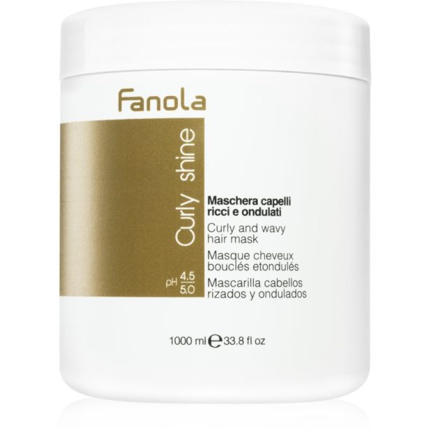 Fanola Curly Shine подхранваща маска за чуплива и къдрава коса 1000 мл.