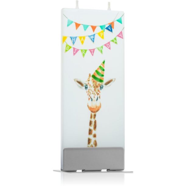 Flatyz Greetings Happy Birthday Giraffe свещ 6x15 см