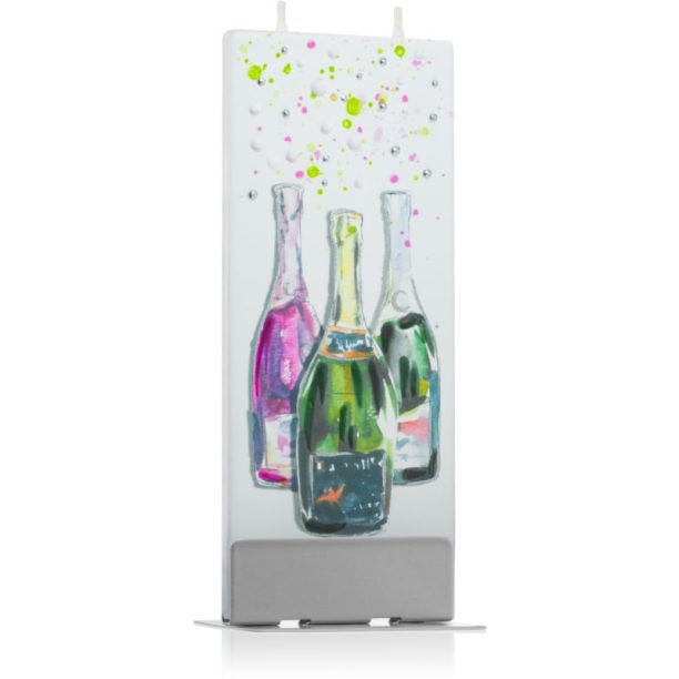 Flatyz Greetings Three Bottles Of Sparkling Wine свещ 6x15 см