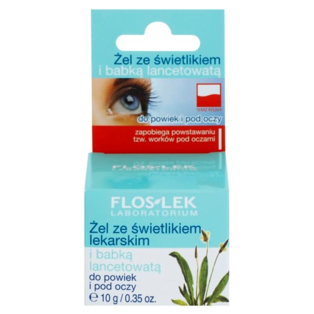 FlosLek Laboratorium Eye Care гел за околоочната зона с живовляк и очанка 10 гр. купи на топ цена