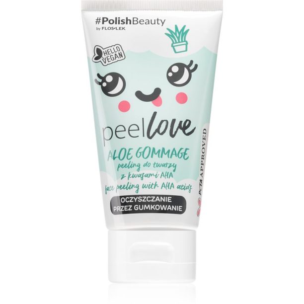 FlosLek Laboratorium Peel Love Aloe почистващ пилинг за лице s AHA 75 мл.