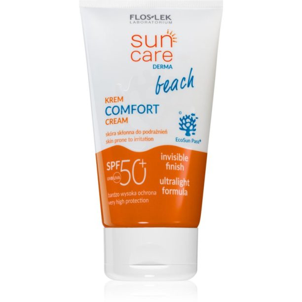 FlosLek Laboratorium Sun Care Derma Beach лек защитен крем за лице SPF 50+ 50 мл.