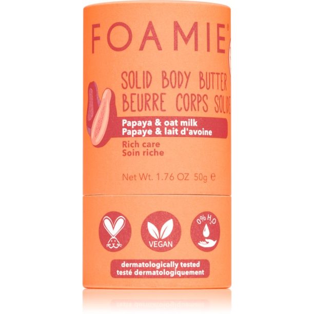 Foamie Oat To Be Smooth Solid Body Butter твърдо масло за тяло 50 гр. на ниска цена