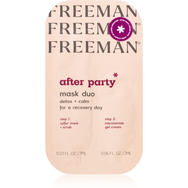 Freeman After Party детоксикираща маска с успокояващ ефект 9 мл.