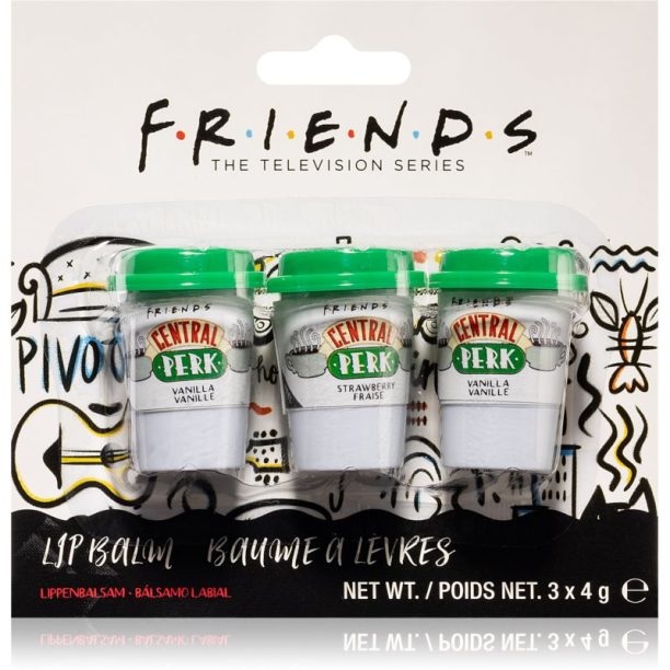 Friends Central Perk Lip Balm Set балсам за устни 3x4 гр.