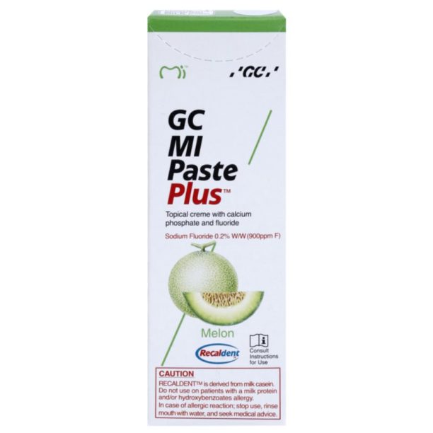 GC MI Paste Plus реминализиращ защитен крем за чувствителни зъби с флуорид вкус Melon 35 мл. купи на топ цена