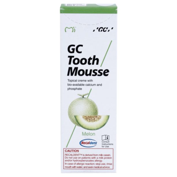 GC Tooth Mousse реминализиращ защитен крем за чувствителни зъби без флуорид вкус Melon 35 мл. купи на топ цена