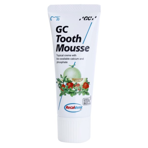 GC Tooth Mousse реминализиращ защитен крем за чувствителни зъби без флуорид вкус Melon 35 мл. на ниска цена