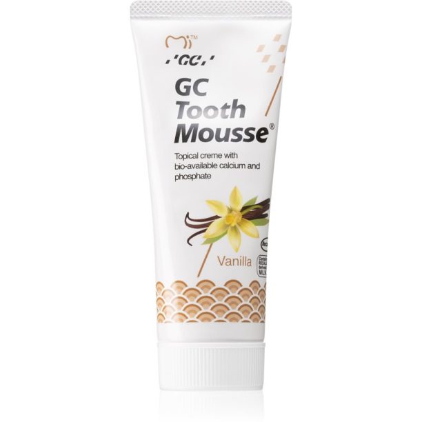 GC Tooth Mousse реминализиращ защитен крем за чувствителни зъби без флуорид вкус Vanilla 35 мл. на ниска цена